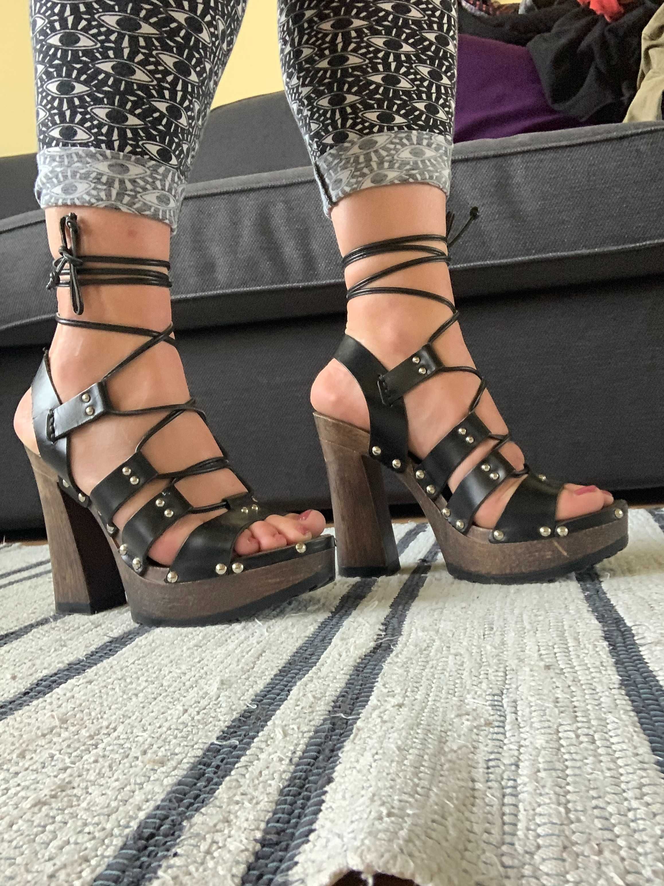 Sandale cu platforma Asos piele 39