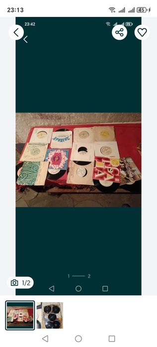 Пластинки виниловые 15 шл, средние и маленькие