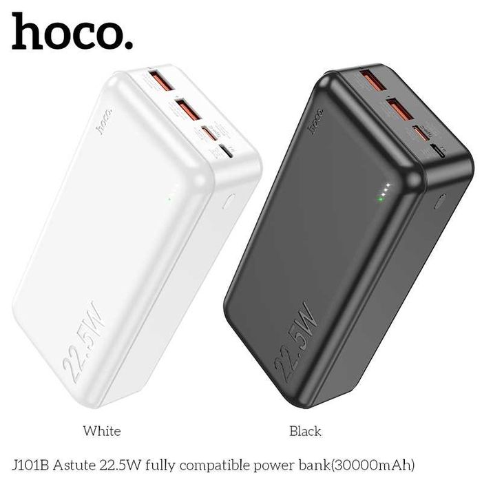 Hoco J101B Astute Power Bank 30000mAh Fast Charging 22.5W+PD20W QC3.0