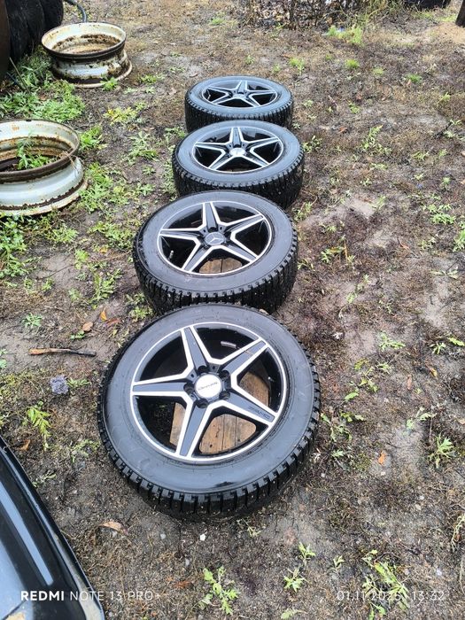 Комплект дисков с резиной Ауди Мерседес 5/112