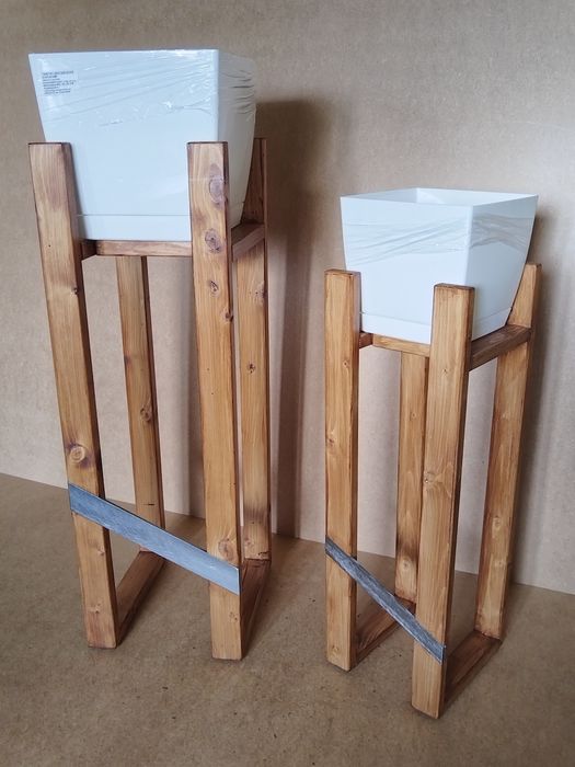 Suport flori din lemn masiv/otel masiv