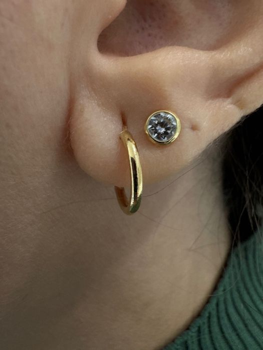 Cercei rotunzi galbeni