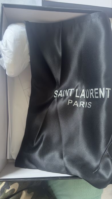 Adidasi sneakers yves saint laurent ysl trainer black canvas/leather