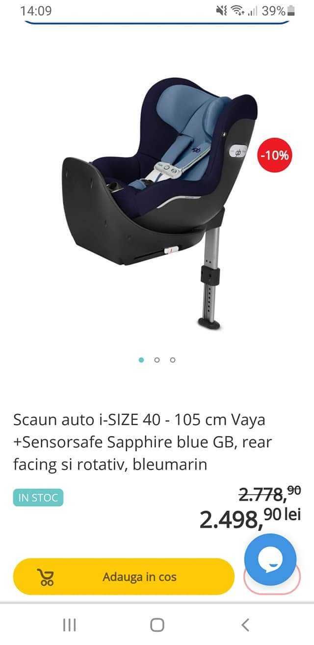 Scaun auto GB Vaya i-Size Sensor Safe cu Isofix,l