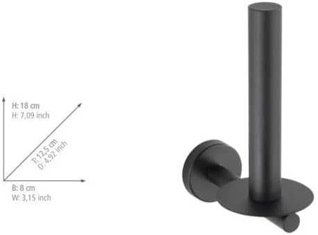 Suport hartie igienica baie perete inox modern |WNK 299296 Negru