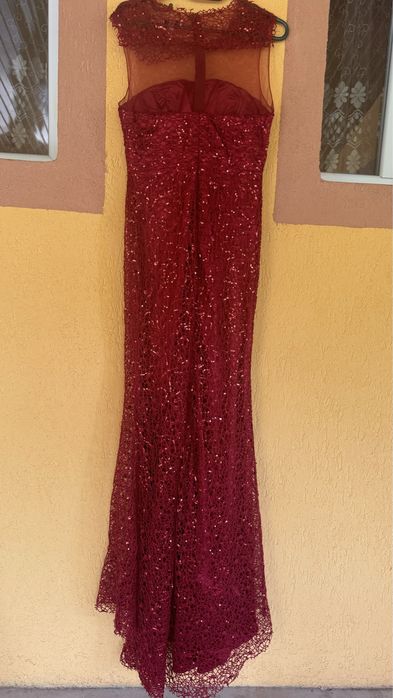 Rochie lunga, rosie, marimea S
