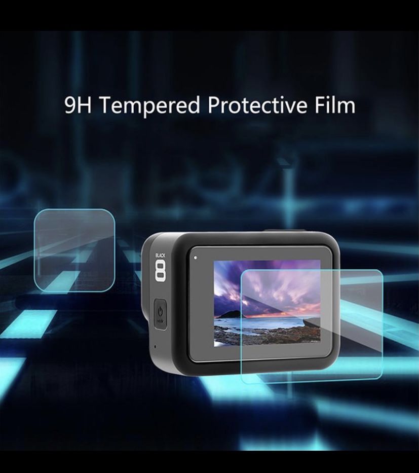 Folie protectie GoPro 8 + Geanta camera GoPro