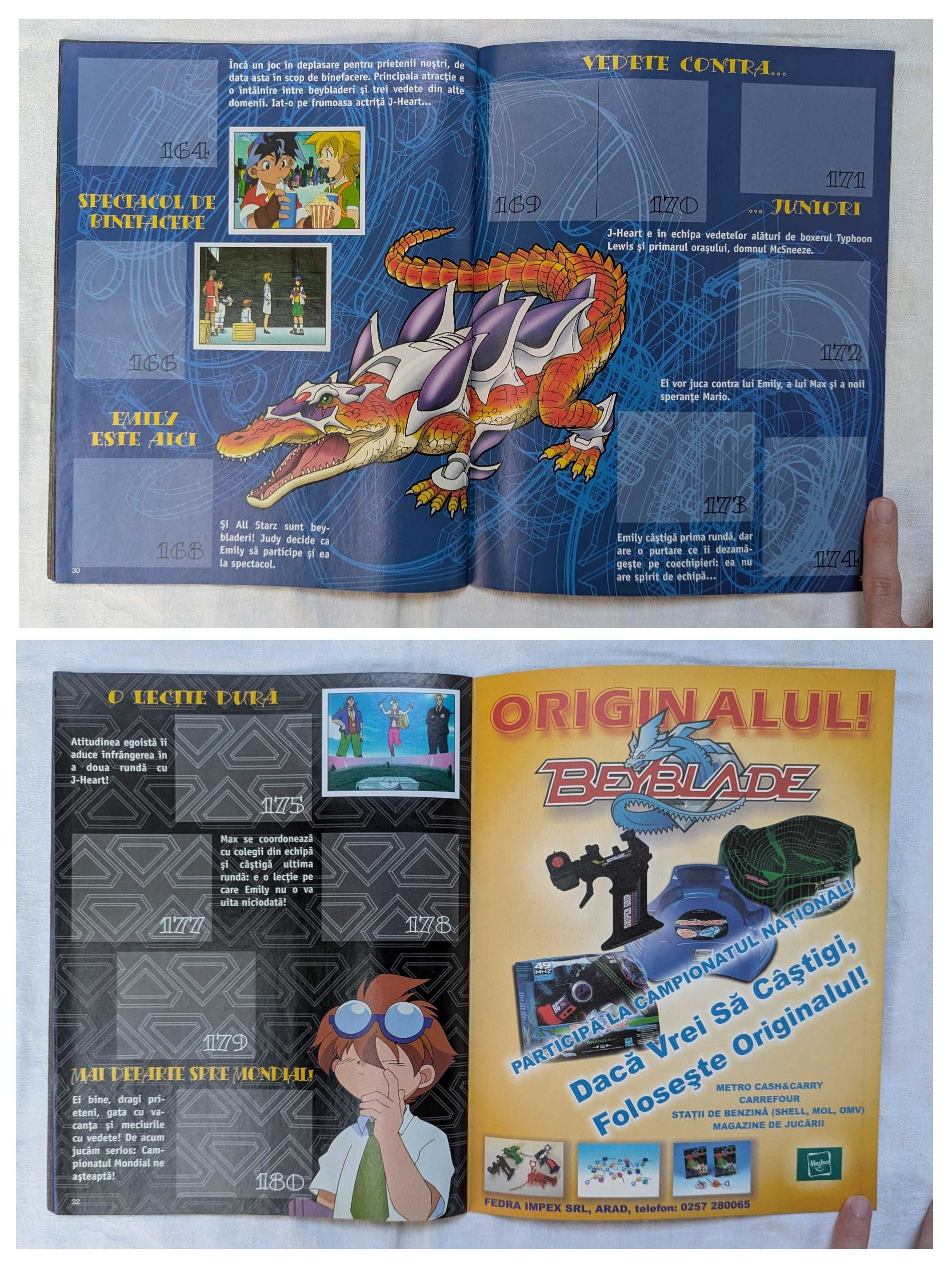 Album Beyblade Panini incomplet (47 / 204 abțibilduri)
