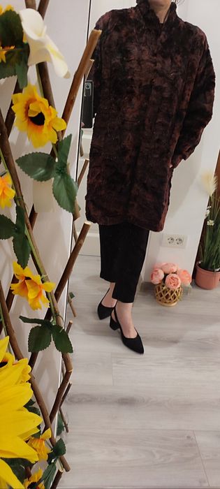 Blanita artificială noua, cu eticheta, trei sferturi, burgund-grena