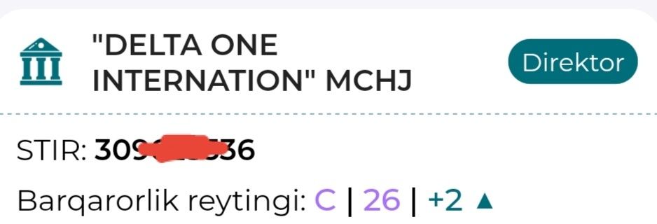 MCHJ Firma ulushi sotiladi