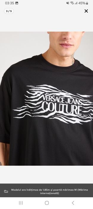Tricou VERSACE JEANS COUTURE original marimea M,L model oversize