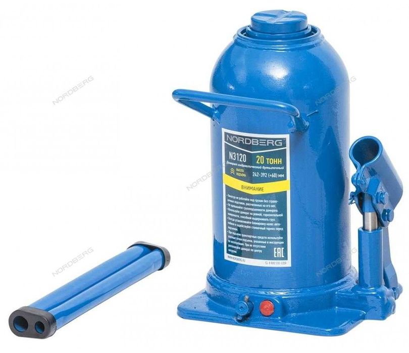 Домкрат бутылочный, г/п 20 т