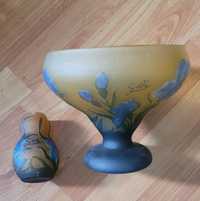 Set 2 vaze tip Galle cu motive florale bleu