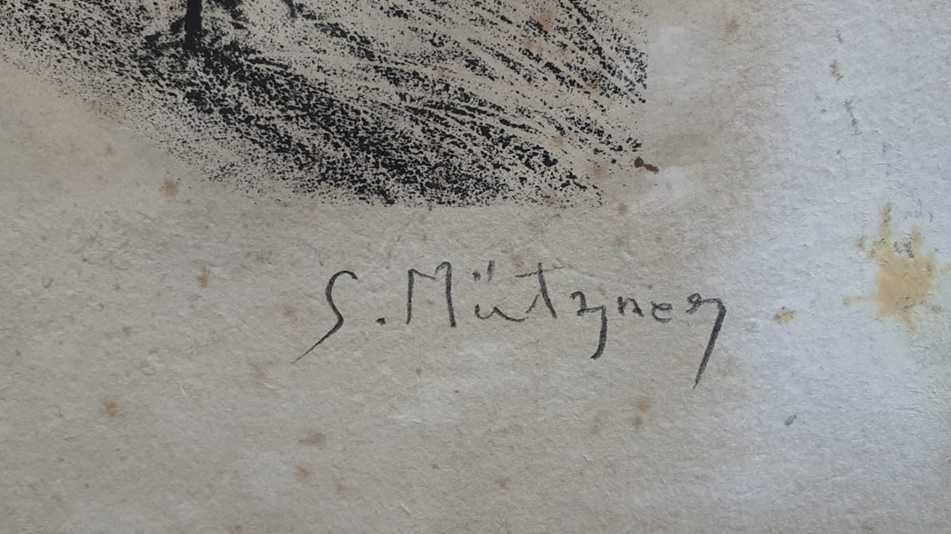 Tablou vechi - toreador - semnat S. Mutzner