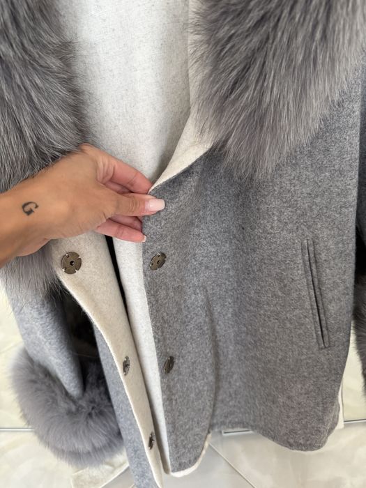 Палто с естествен косъм