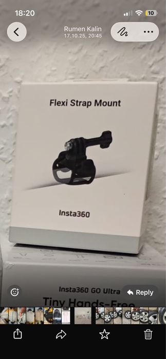 Екшън камера Insta360 GO Ultra, Бяла Чисто нова