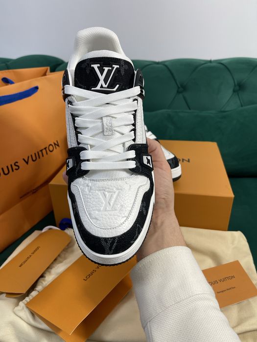 Adidasi Louis Vuitton piele naturala 100% Full Box colectie noua