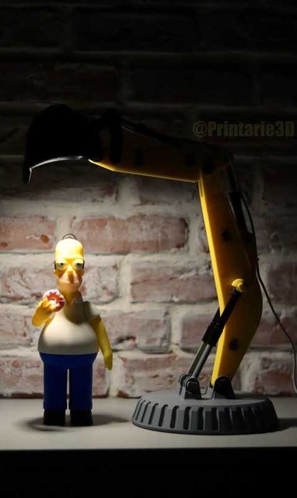 Lampa birou copii Excavator – LED USB, print 3D
