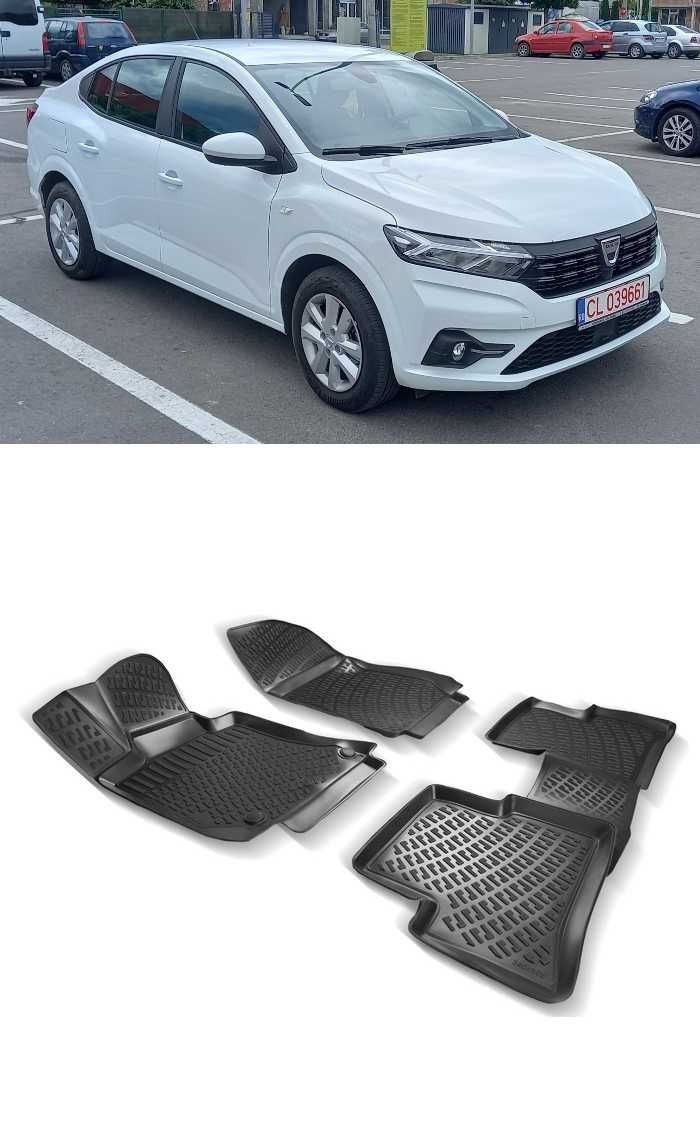 Гумени стелки RizLine съвместими с Dacia Logan 3 2020+  СЕДАН