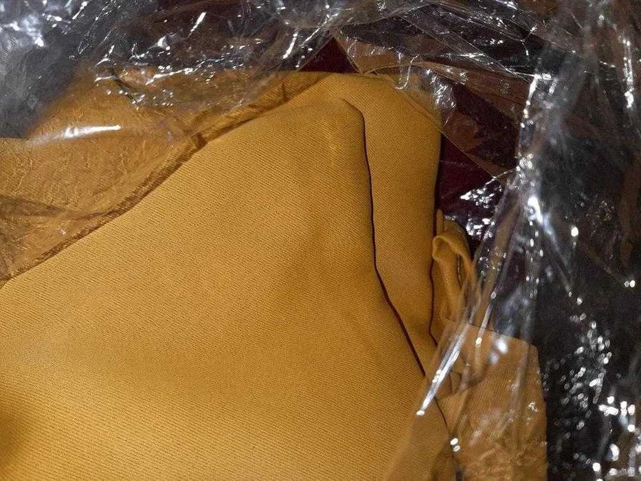 Set 2 draperii galbene 140X245 blackout cu traversa pat, noi la tipla