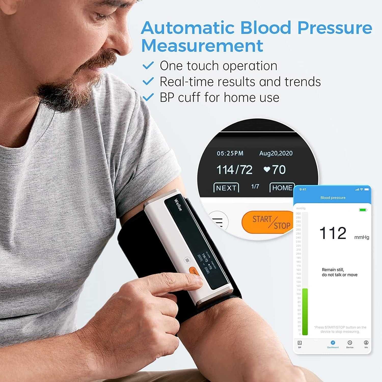 Tensiometru Wellue, ECG, Armfit Wellue BP2