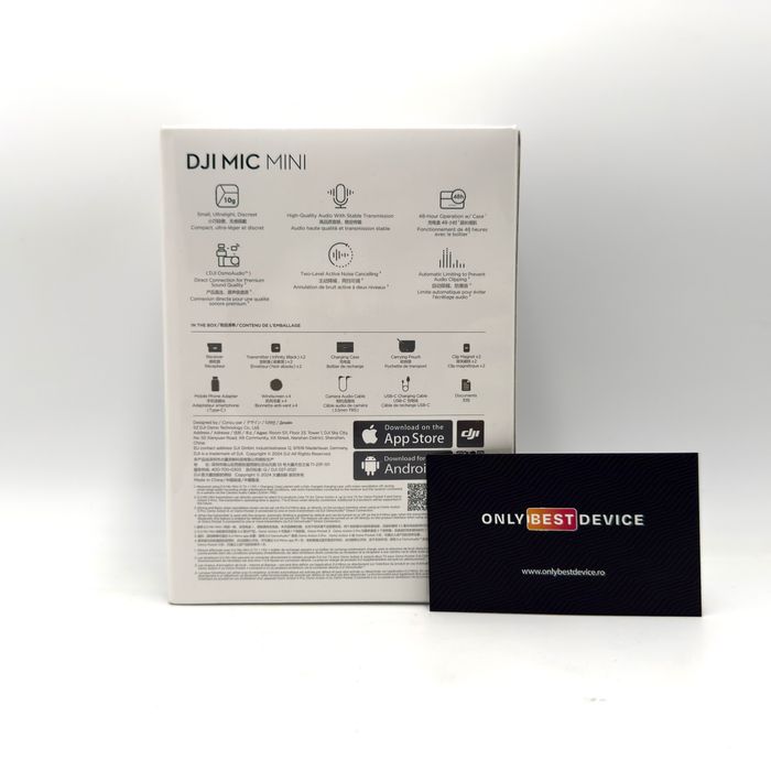 Kit DJI MIC Mini, 2x microfon 1x receptor 1x statie incarcare Wireless