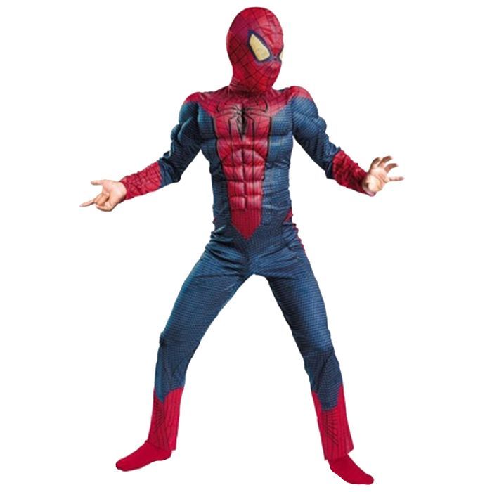 Set costum Avenge Spiderman muschi, 3-5 ani, rosu si masca plastic