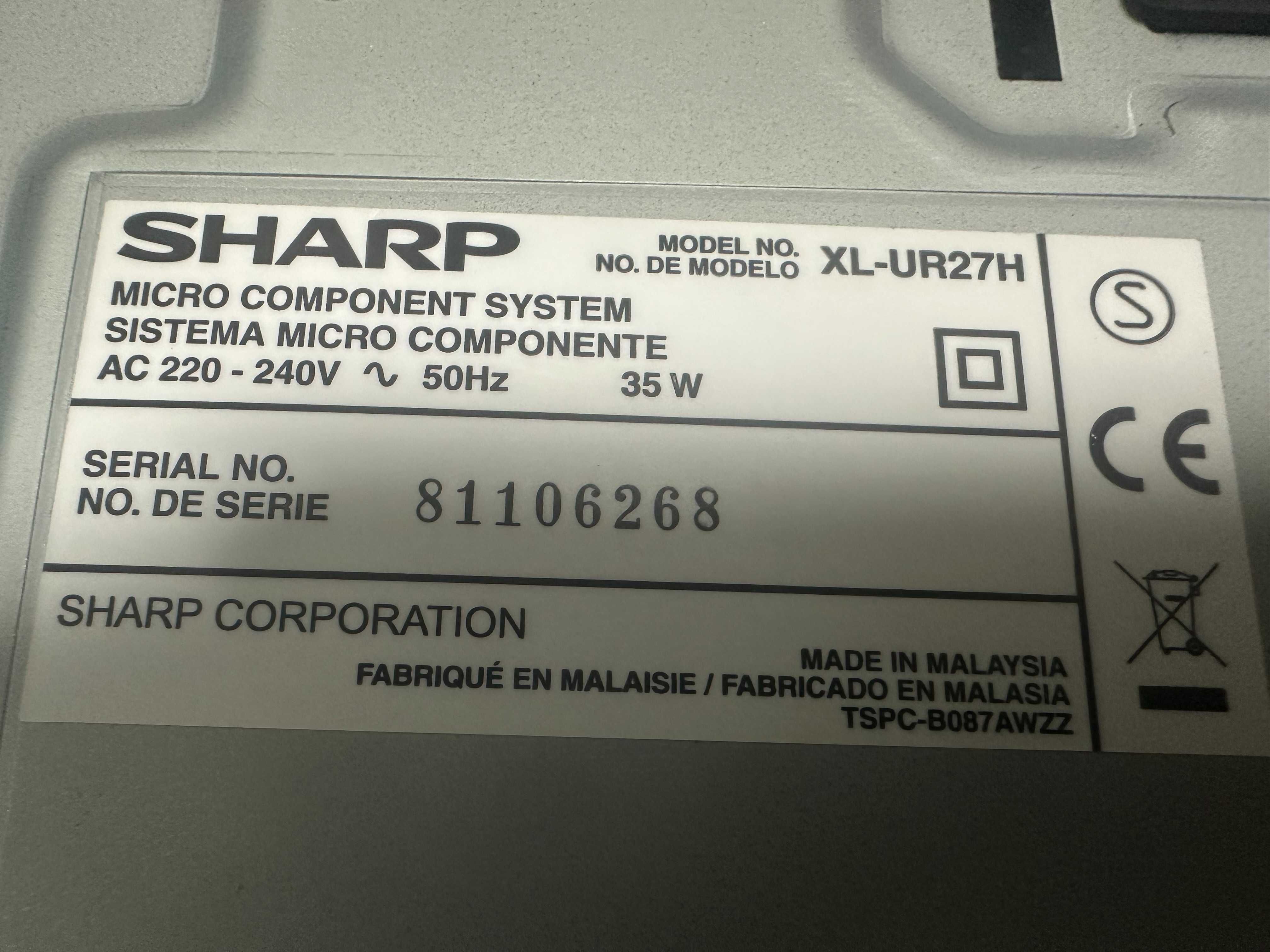 Мини уредба Sharp XL-UR27H