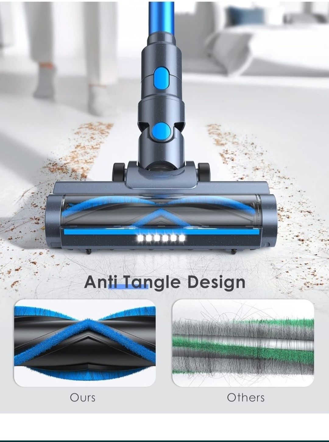 Aspirator vertical cu acumulator