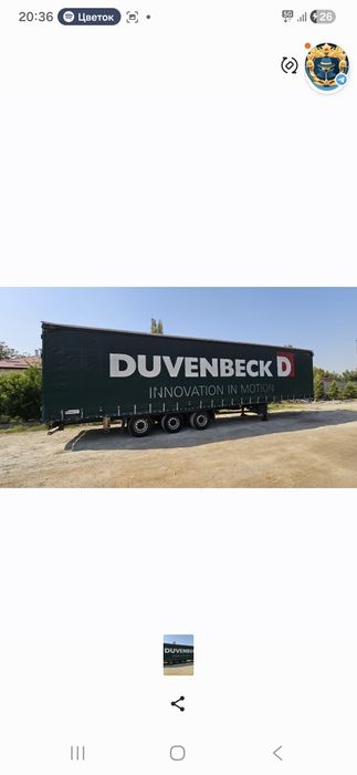 Shmitz прицепни полдан тепаси сотилади. Тент,стойкалари,дарвозалари