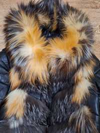 Куртка кожаная .Мех лиса.44 размера.  400.000.
