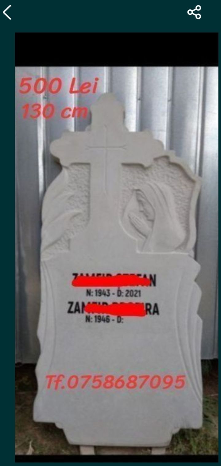 Cruci,monumente funerare și gărduț ptr cimitir