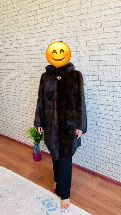 Натуральная шуба, шуба, махагони