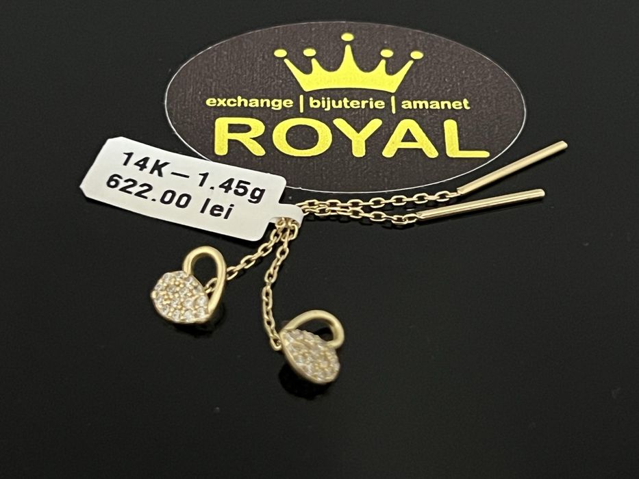 Bijuteria Royal CB : Cercei lungi aur 14k 1,45 grame