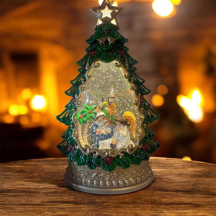 Decoratiune de Craciun Bradut Muzical cu Nasterea Mantuitorului