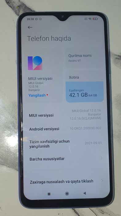 Redmi 9T sotiladi - yaxshi xolatda