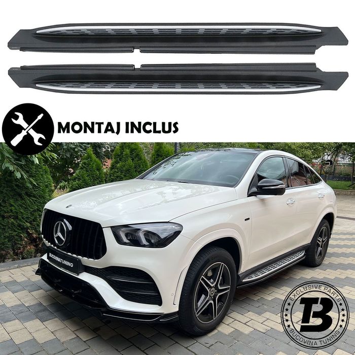 Praguri Aluminiu compatibile cu Mercedes-Benz GLE Coupe C167 cu MONTAJ INCLUS