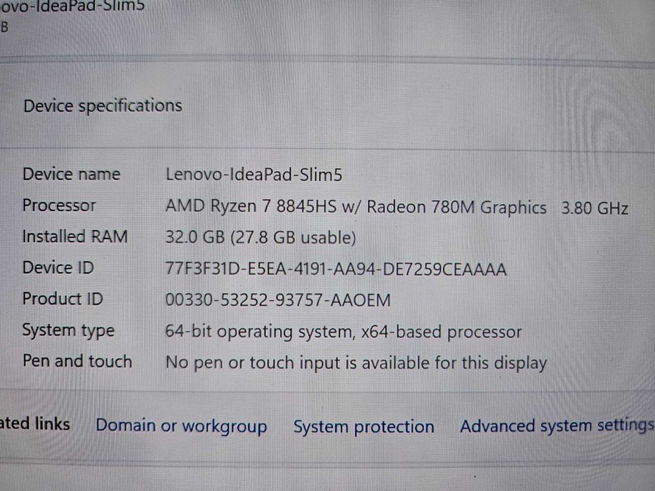Laptop Lenovo IdeaPad Slim 5 14AHP9 + WINDOWS 11 PRO ACTIVATED