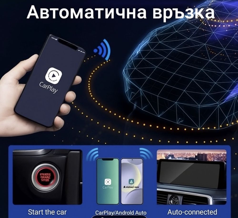 Адаптер за безжично свързване с CarPlay/Android Auto