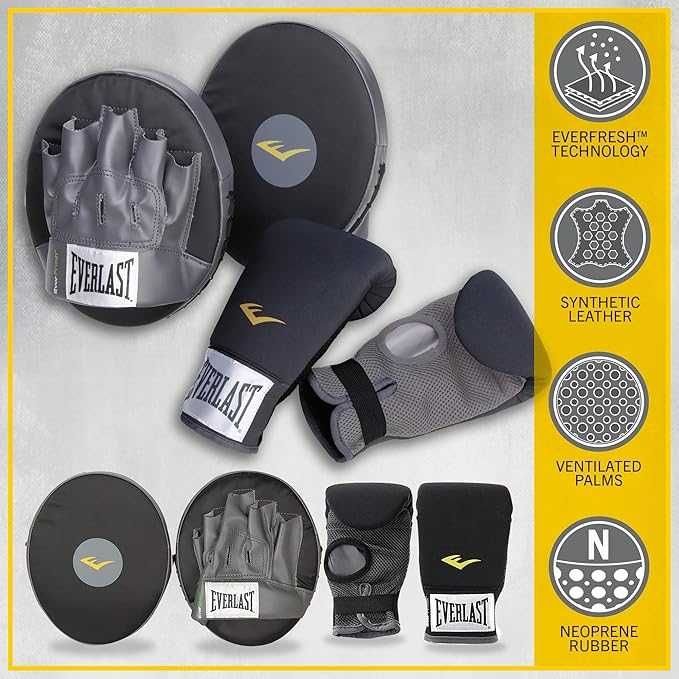 EVERLAST Боксова лапа и боксови ръкавици комплект