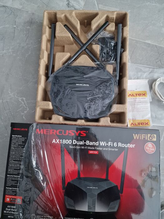 Router Wireless Gigabit MERCUSYS AX1800 MR70X, Wi-Fi 6, Dual-Band 574