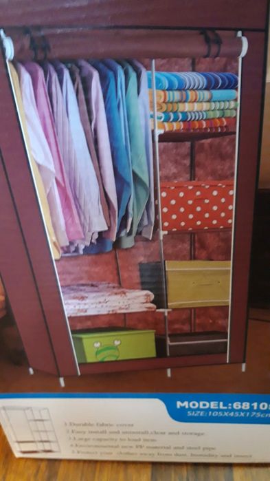 Dulap portabil textil, 105x45x175 cm. Produs TV. Diverse culori.