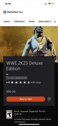 wwe 2k23 DELUXE EDITION ps4/ps5