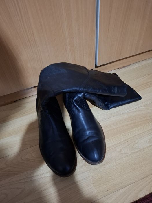 Сапоги осенние кожаные разм.40