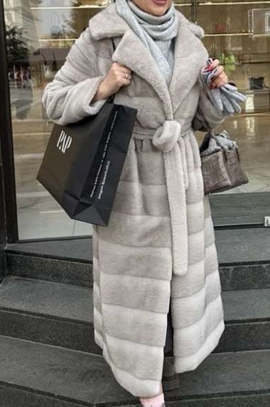 Палто faux fur от вълна и ангора