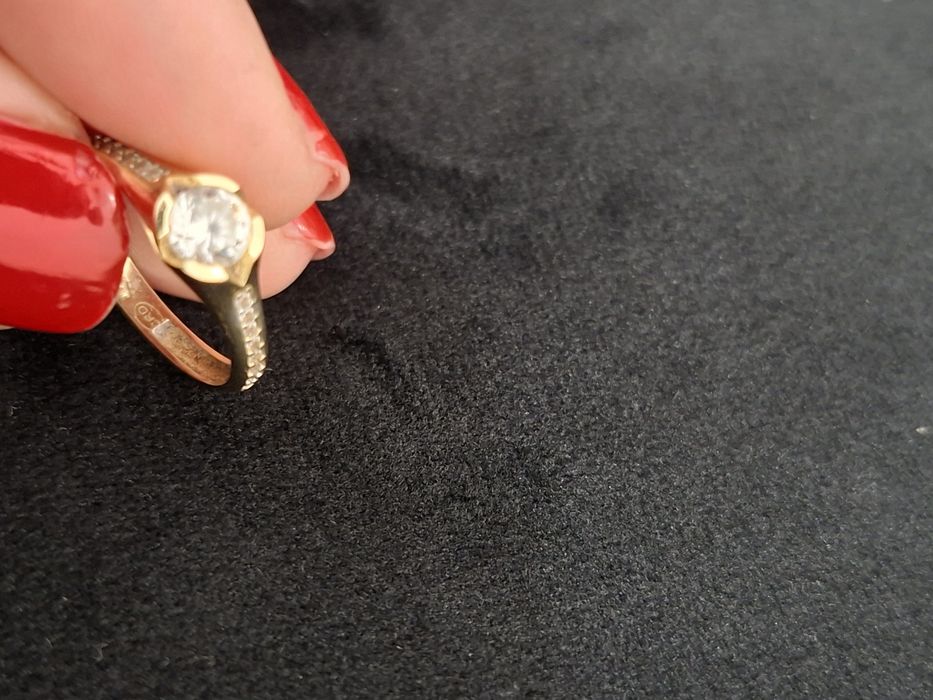 Bijuterii aur noi- inel cu cristale Swarovski