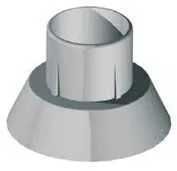 Distantier pentru cofraje tip tub, con, dop