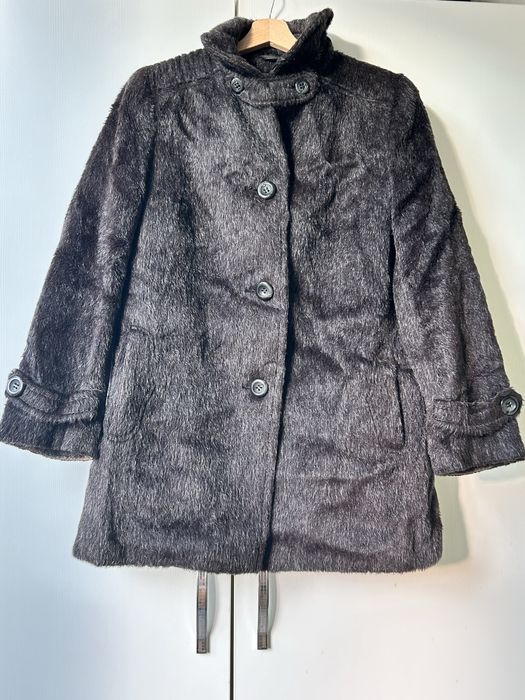 Палто от естествен косъм на лама