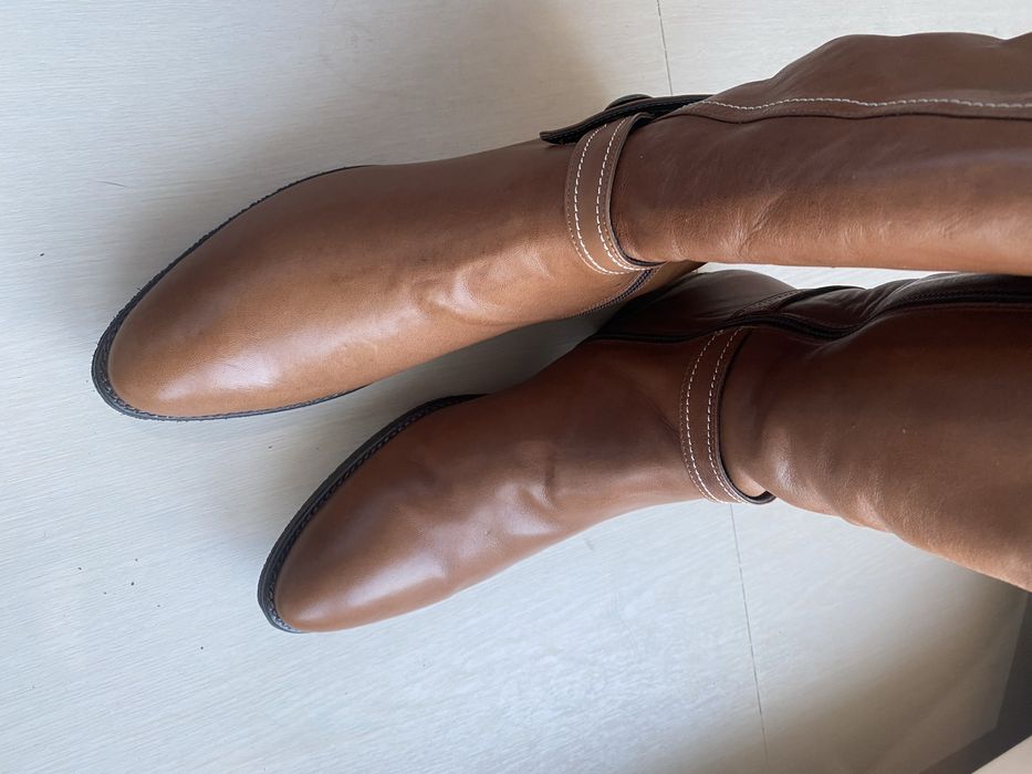 Новые зимние сапоги кожа мех Турция