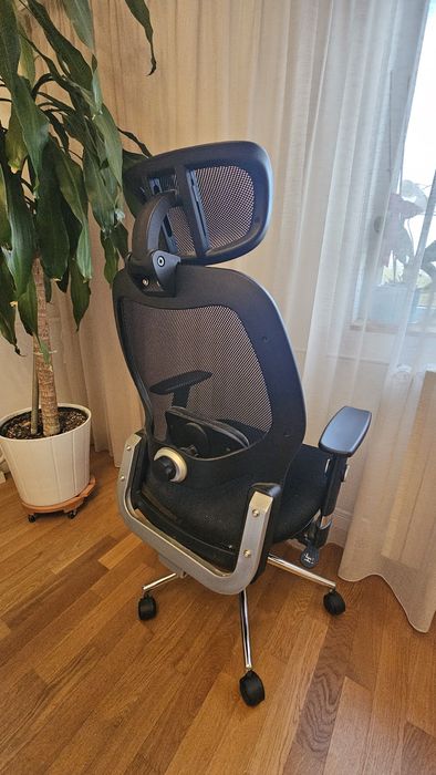 Birou 120x60  cu rollbox, scaun birou ergonomic si veioza